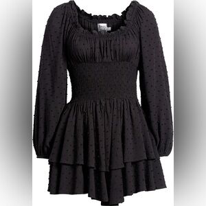 NWT Princess Polly Love Galore Swiss Clip Dot Off Shoulder Long Sleeve Romper